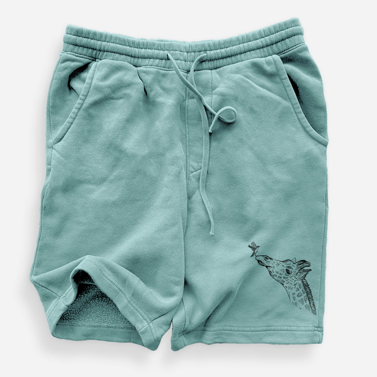 Northern Giraffe - Giraffa camelopardalis - Unisex Pigment Dyed Shorts