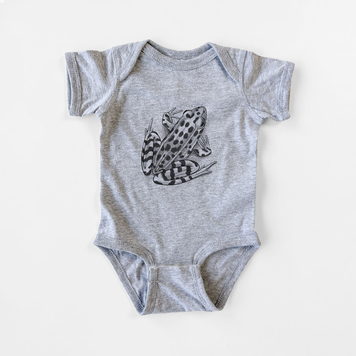 Northern Leopard Frog - Lithobates pipiens - Baby Fine Jersey Bodysuit