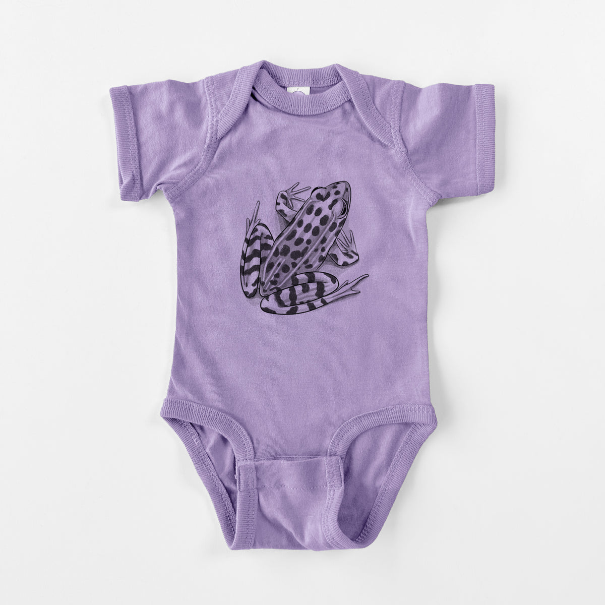 Northern Leopard Frog - Lithobates pipiens - Baby Fine Jersey Bodysuit