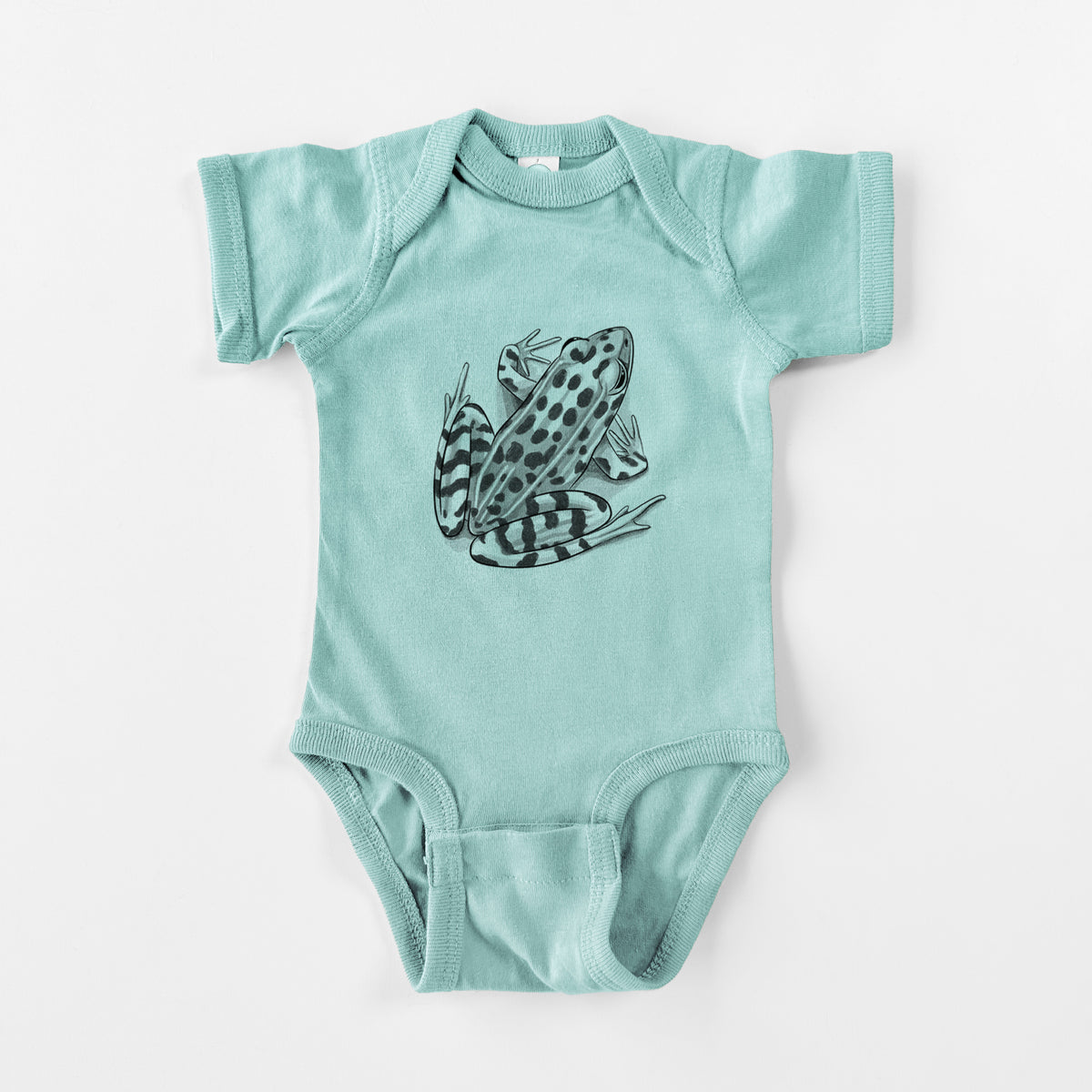 Northern Leopard Frog - Lithobates pipiens - Baby Fine Jersey Bodysuit