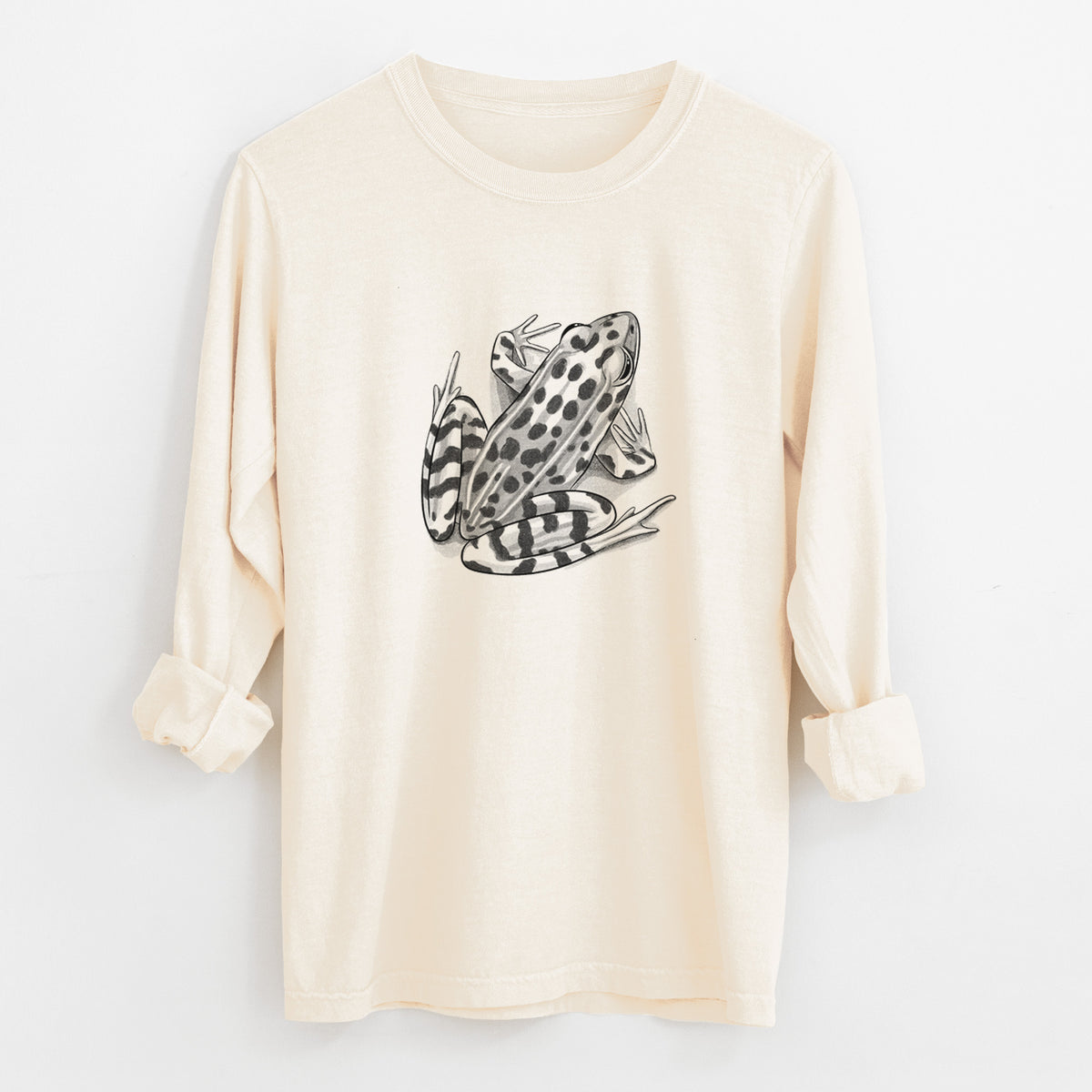 Northern Leopard Frog - Lithobates pipiens - Unisex Comfort Colors 100% Cotton Long Sleeve