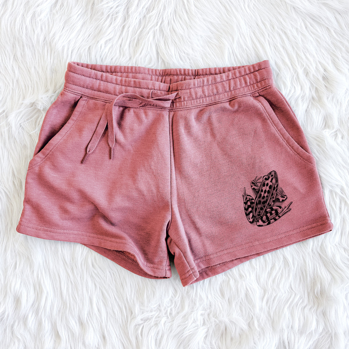 Northern Leopard Frog - Lithobates pipiens - Women&#39;s Cali Wave Shorts