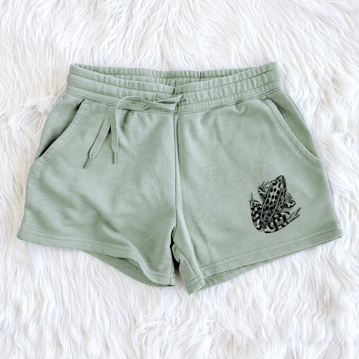 Northern Leopard Frog - Lithobates pipiens - Women's Cali Wave Shorts