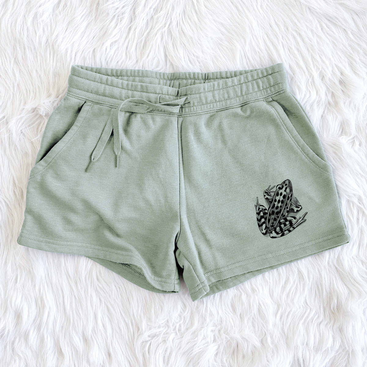Northern Leopard Frog - Lithobates pipiens - Women&#39;s Cali Wave Shorts