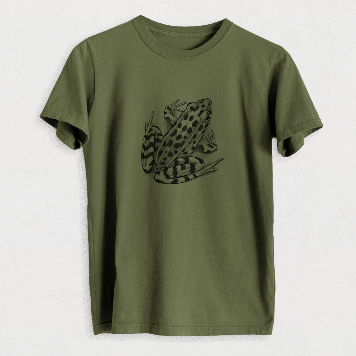 Northern Leopard Frog - Lithobates pipiens - Heavyweight Men&#39;s 100% Organic Cotton Tee