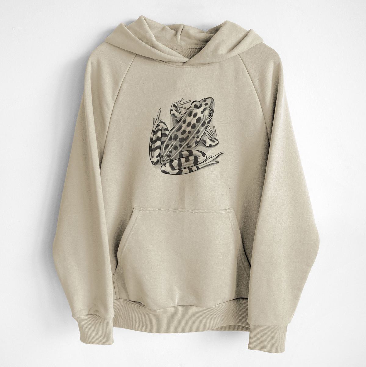 Northern Leopard Frog - Lithobates pipiens - UltraLuxe Heavyweight French Terry Hoodie