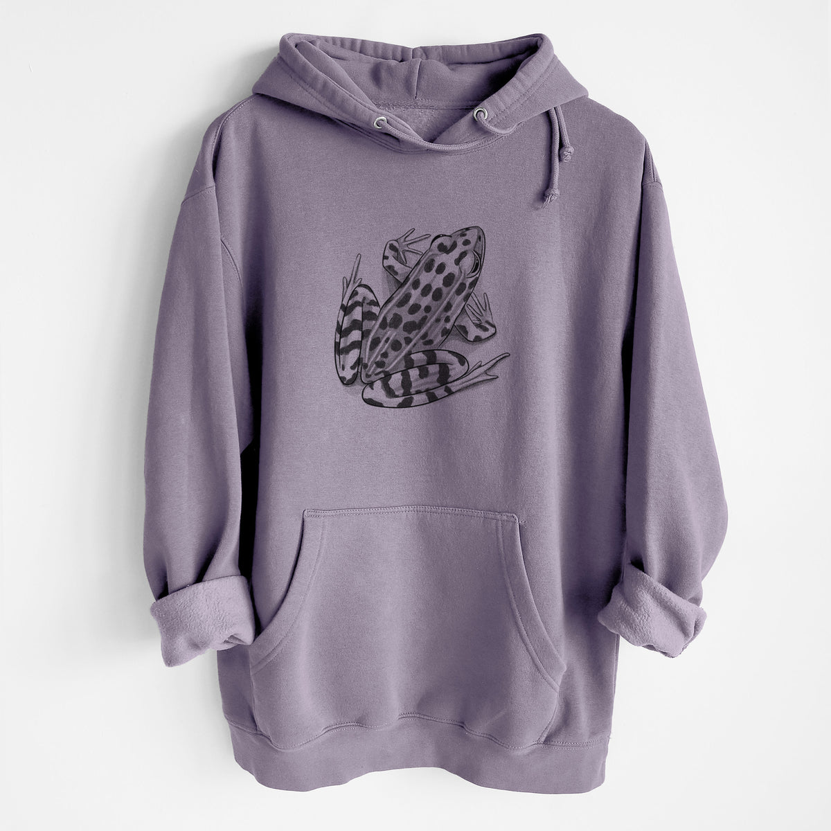 Northern Leopard Frog - Lithobates pipiens - Heavyweight Fleece Hoodie
