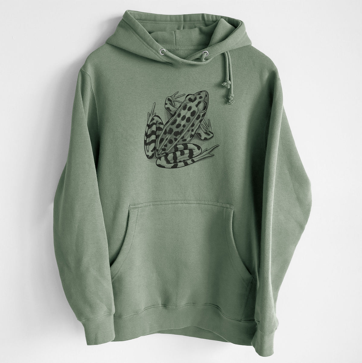Northern Leopard Frog - Lithobates pipiens - Heavyweight Fleece Hoodie