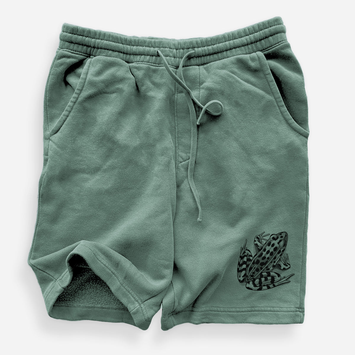 Northern Leopard Frog - Lithobates pipiens - Unisex Pigment Dyed Shorts