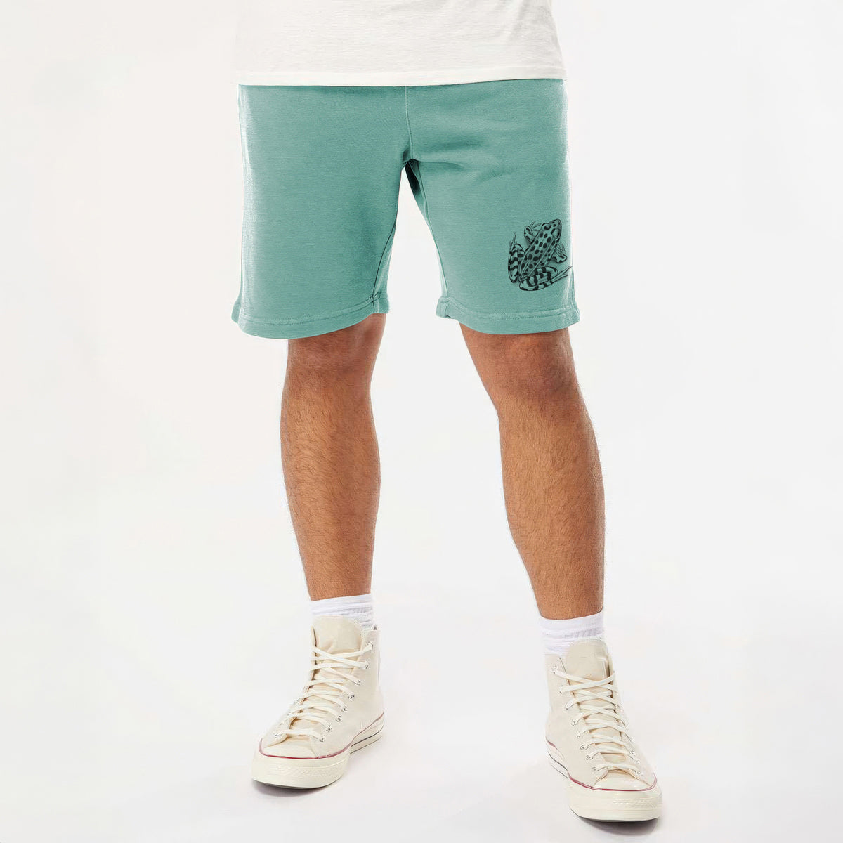 Northern Leopard Frog - Lithobates pipiens - Unisex Pigment Dyed Shorts