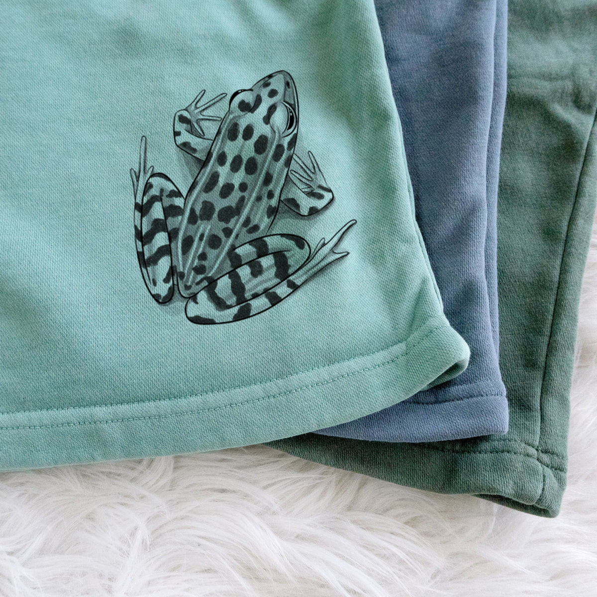 Northern Leopard Frog - Lithobates pipiens - Unisex Pigment Dyed Shorts