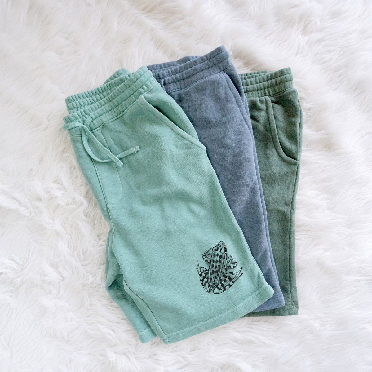 Northern Leopard Frog - Lithobates pipiens - Unisex Pigment Dyed Shorts