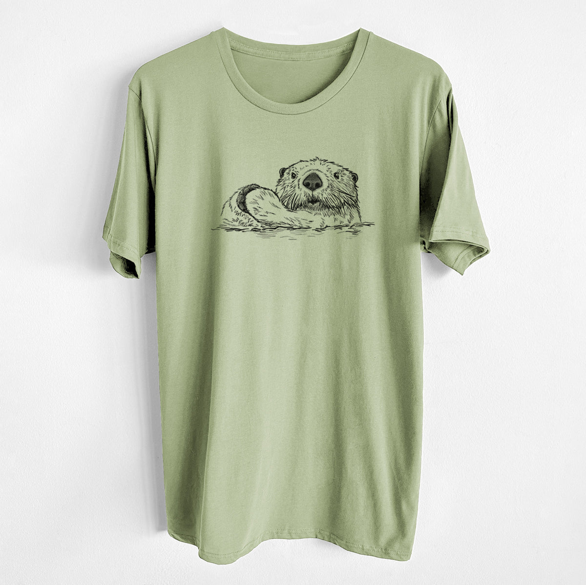 CLOSEOUT - Northern Sea Otter - Enhydra lutris kenyoni - Unisex Crewneck - Made in USA - 100% Organic Cotton