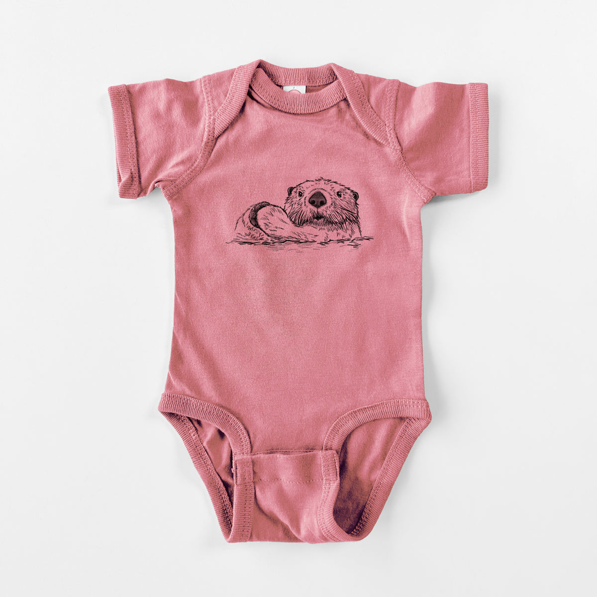 Northern Sea Otter - Enhydra lutris kenyoni - Baby Fine Jersey Bodysuit