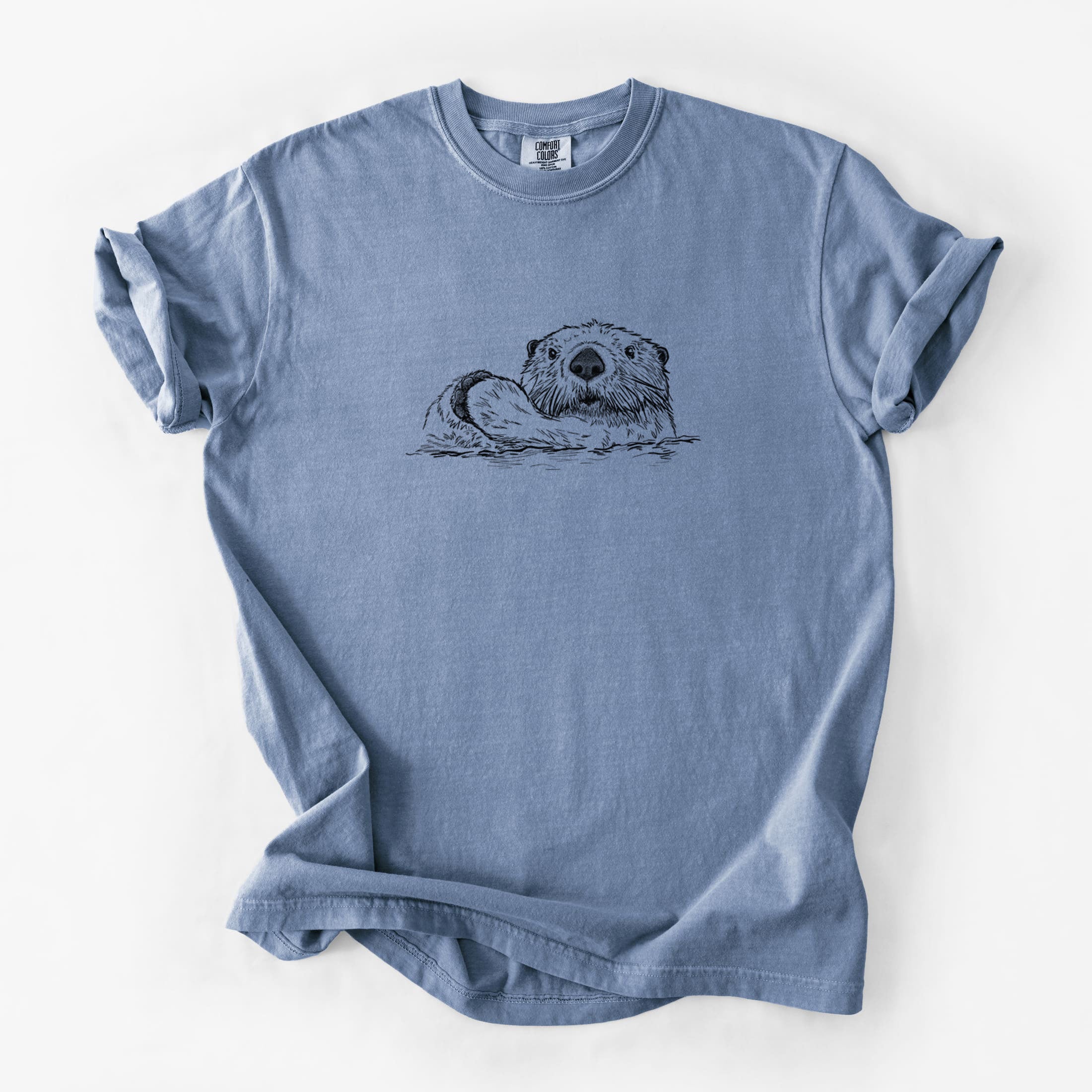Northern Sea Otter - Enhydra lutris kenyoni - Unisex Comfort Colors Garment-Dyed Heavyweight T-shirt