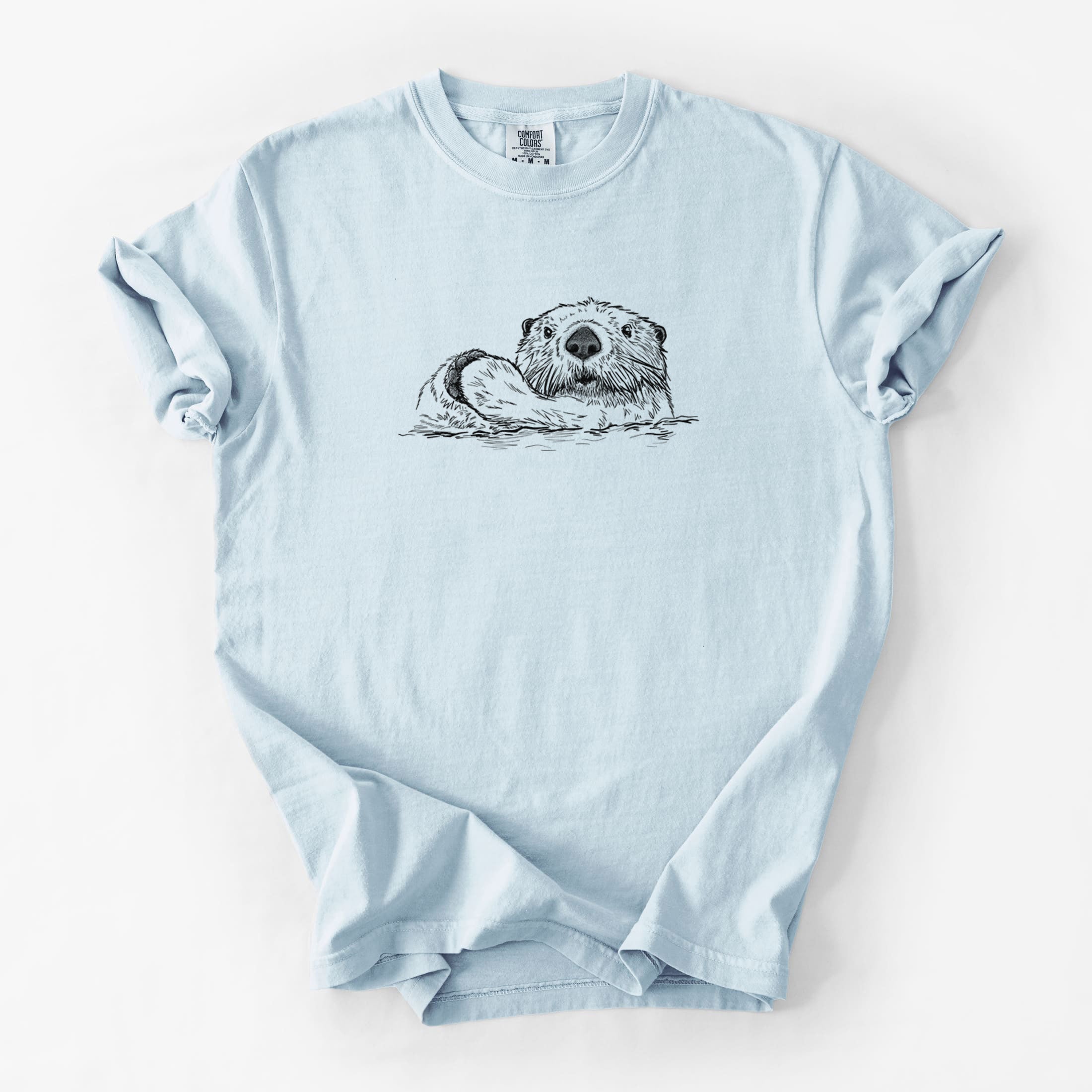 Northern Sea Otter - Enhydra lutris kenyoni - Unisex Comfort Colors Garment-Dyed Heavyweight T-shirt