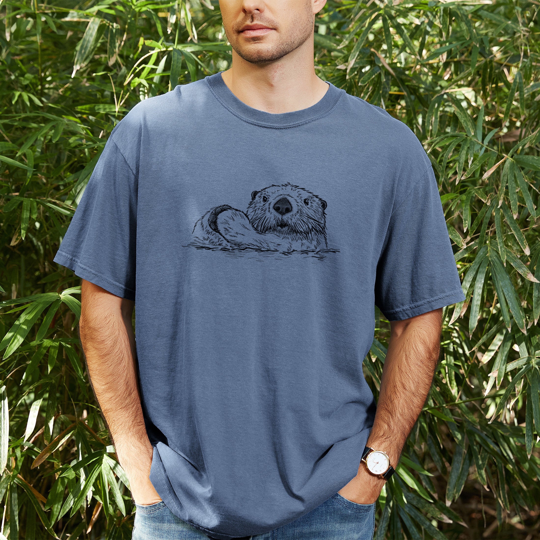 Northern Sea Otter - Enhydra lutris kenyoni - Unisex Comfort Colors Garment-Dyed Heavyweight T-shirt