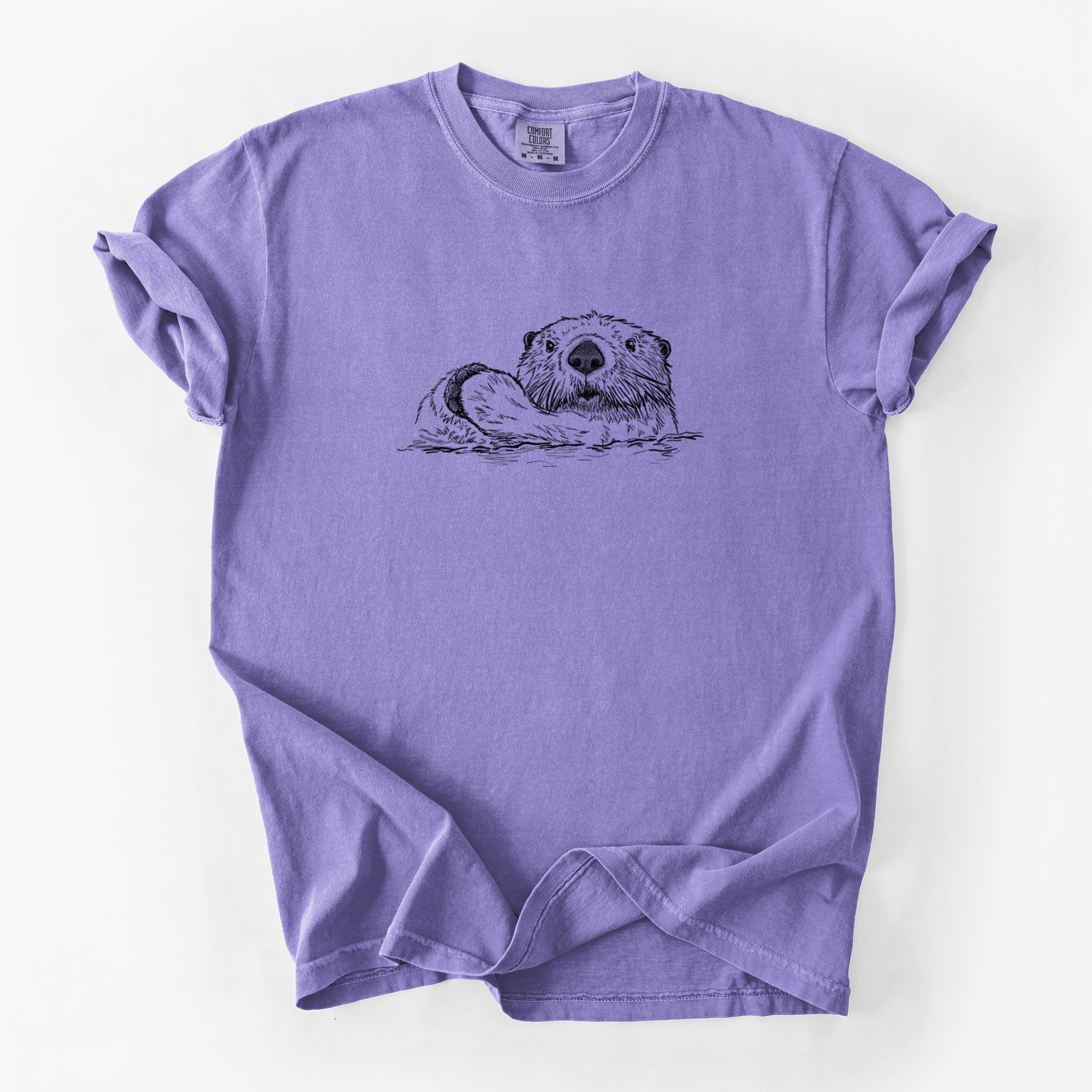 Northern Sea Otter - Enhydra lutris kenyoni - Unisex Comfort Colors Garment-Dyed Heavyweight T-shirt