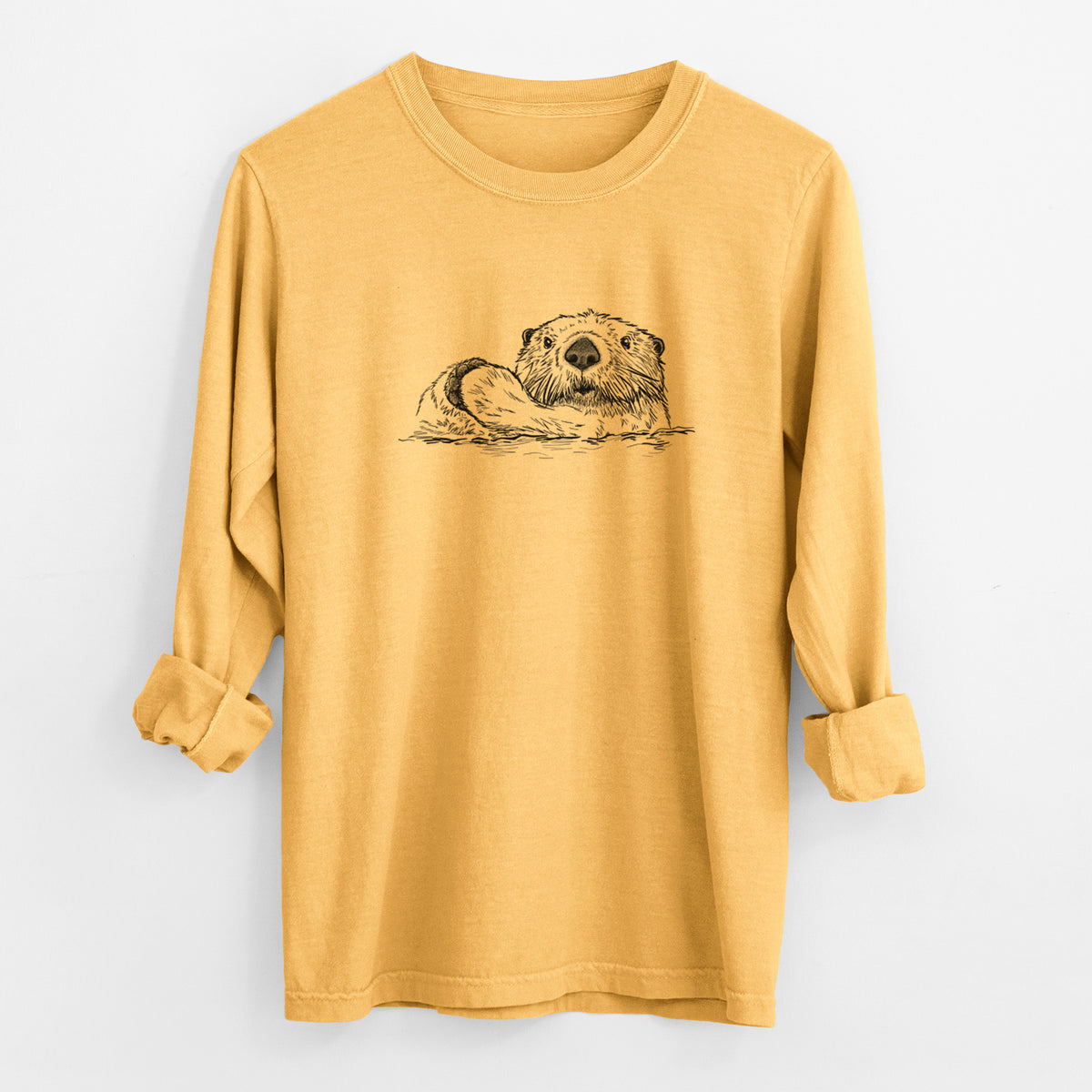 Northern Sea Otter - Enhydra lutris kenyoni - Unisex Comfort Colors 100% Cotton Long Sleeve