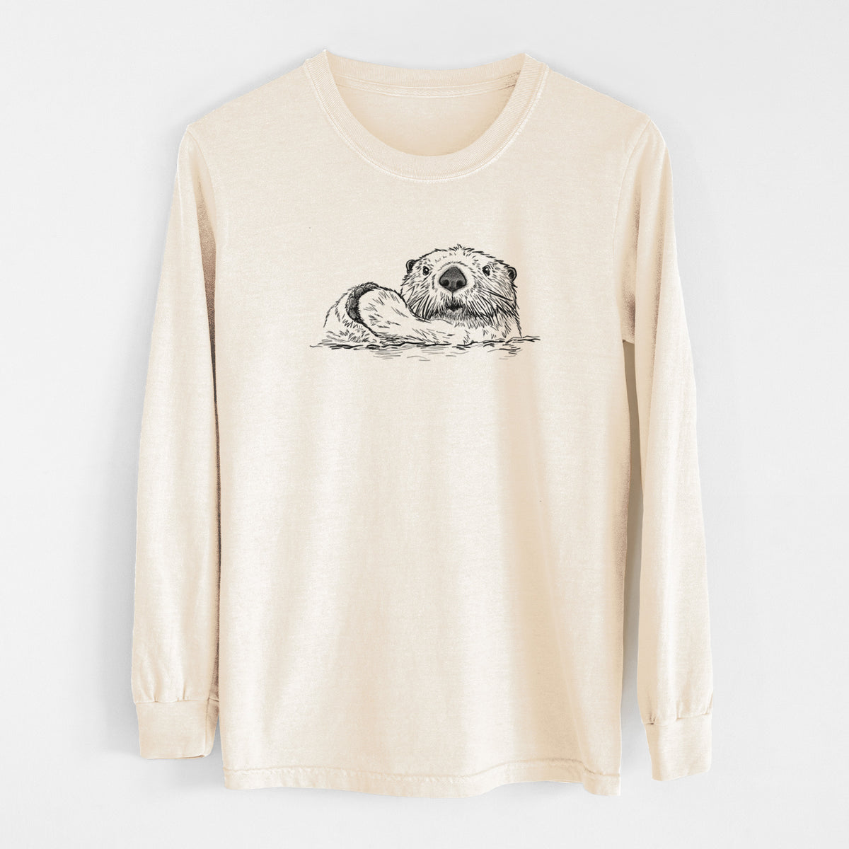 Northern Sea Otter - Enhydra lutris kenyoni - Unisex Comfort Colors 100% Cotton Long Sleeve