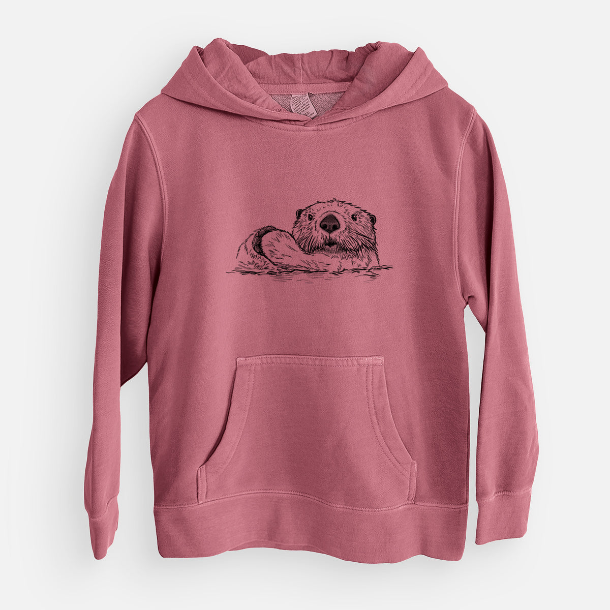 Northern Sea Otter - Enhydra lutris kenyoni - Youth Pigment Dyed Hoodie