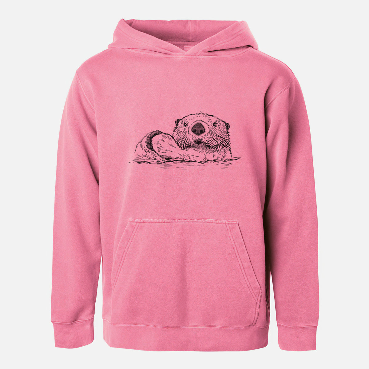 Northern Sea Otter - Enhydra lutris kenyoni - Youth Pigment Dyed Hoodie