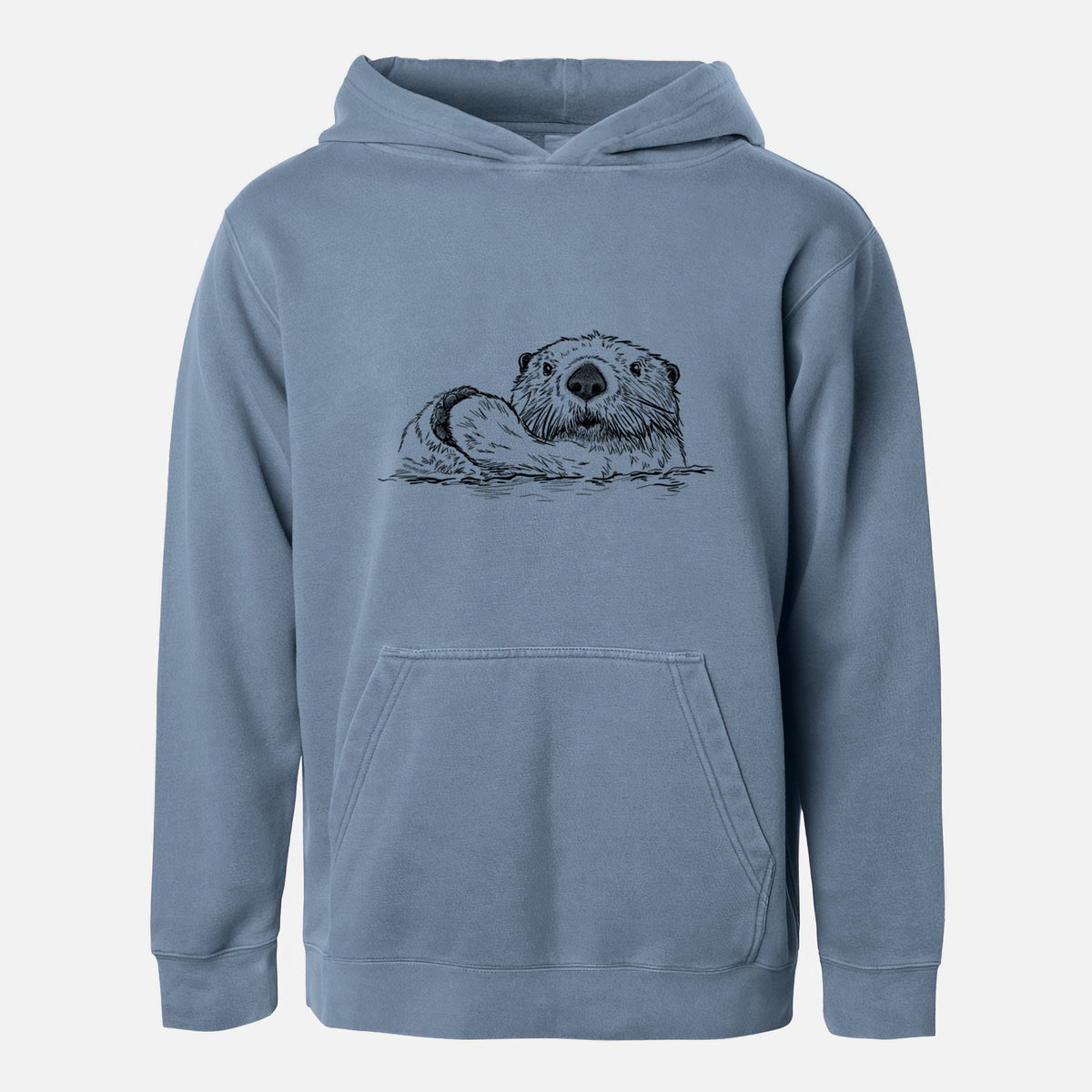Northern Sea Otter - Enhydra lutris kenyoni - Youth Pigment Dyed Hoodie
