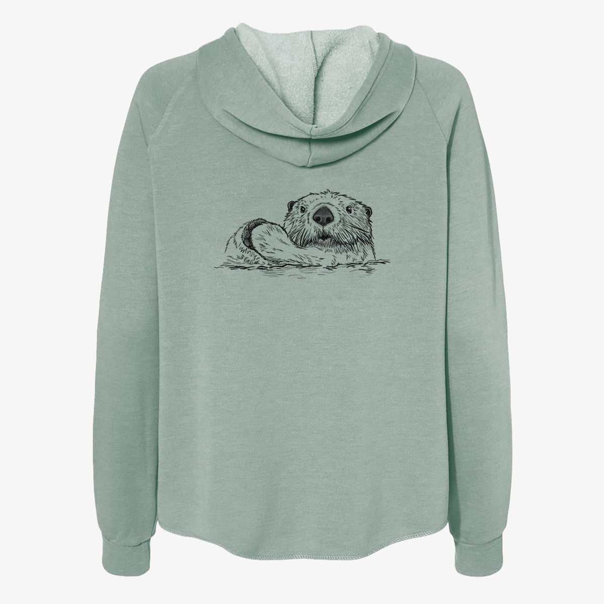 Northern Sea Otter - Enhydra lutris kenyoni - Women&#39;s Cali Wave Zip-Up Sweatshirt