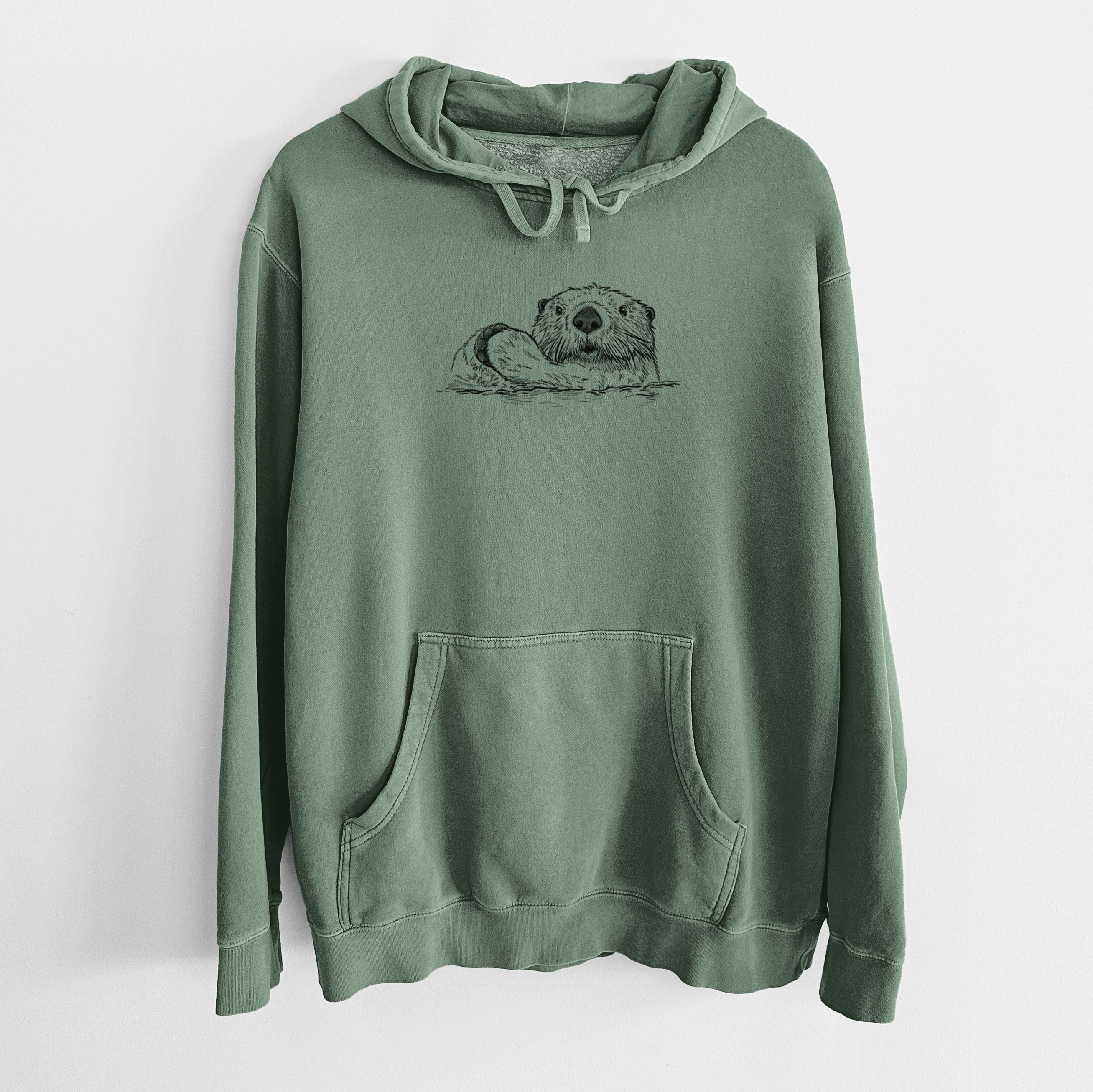 Northern Sea Otter - Enhydra lutris kenyoni - Unisex Pigment Dyed Hoodie