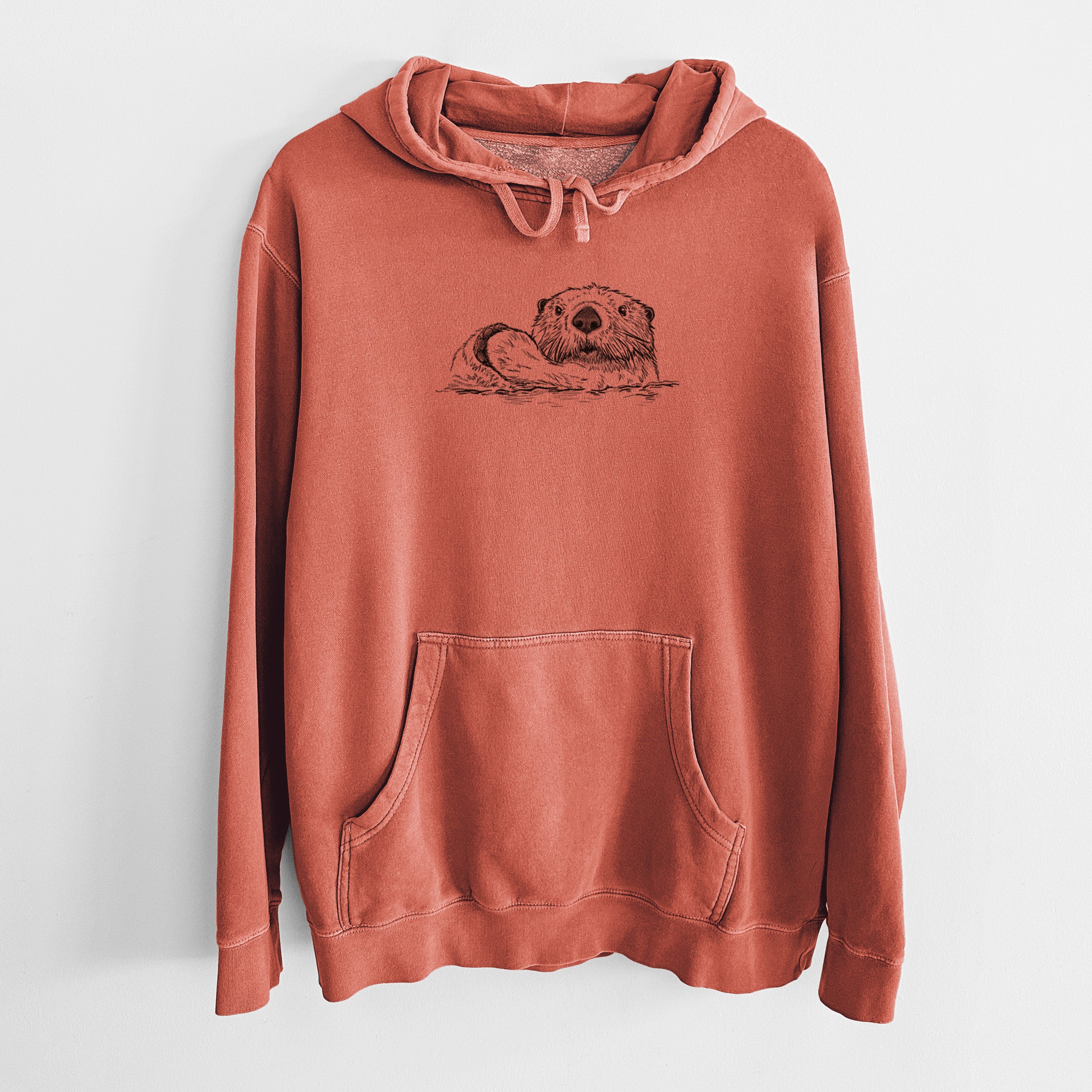 Northern Sea Otter - Enhydra lutris kenyoni - Unisex Pigment Dyed Hoodie