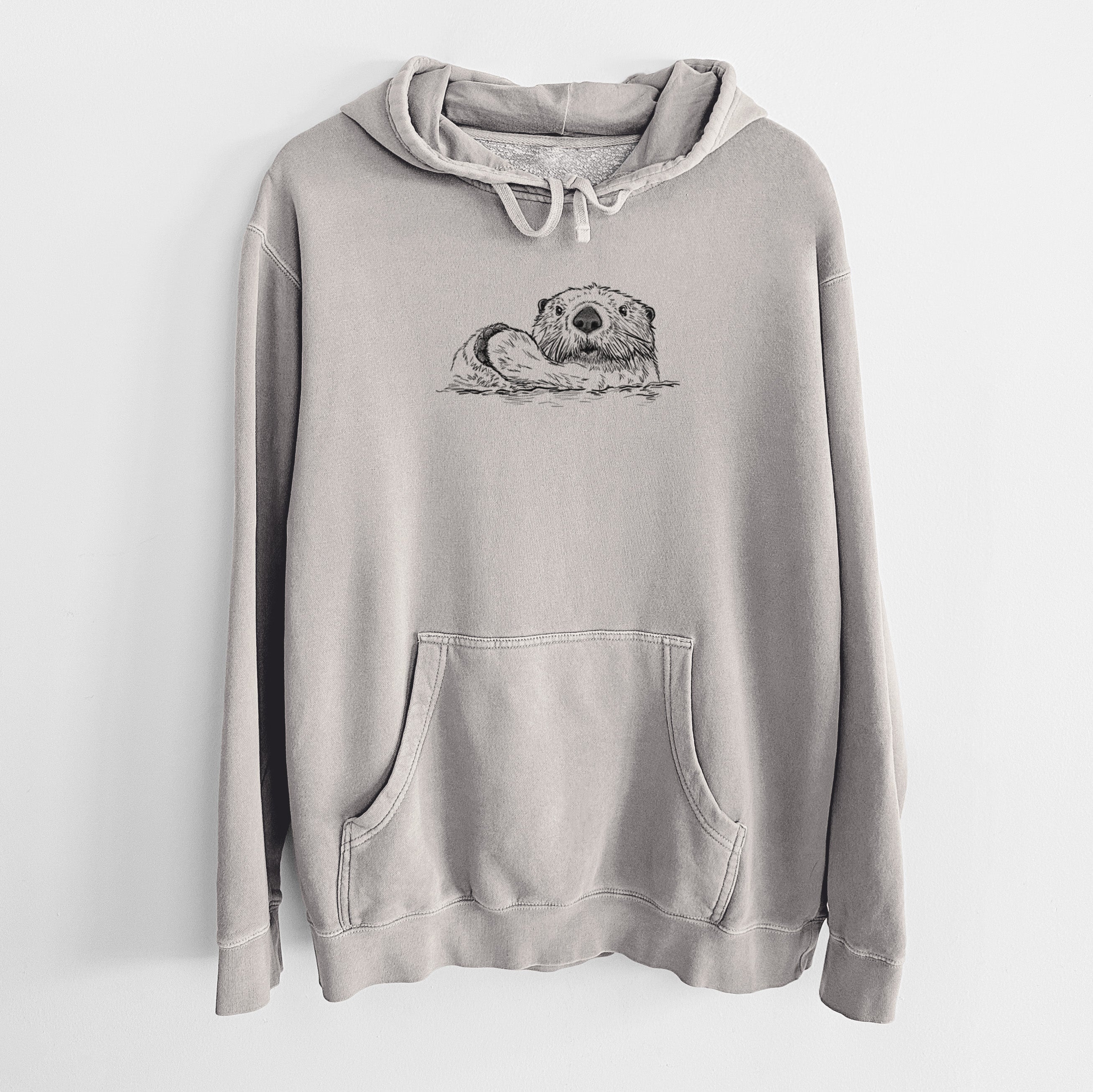 Northern Sea Otter - Enhydra lutris kenyoni - Unisex Pigment Dyed Hoodie