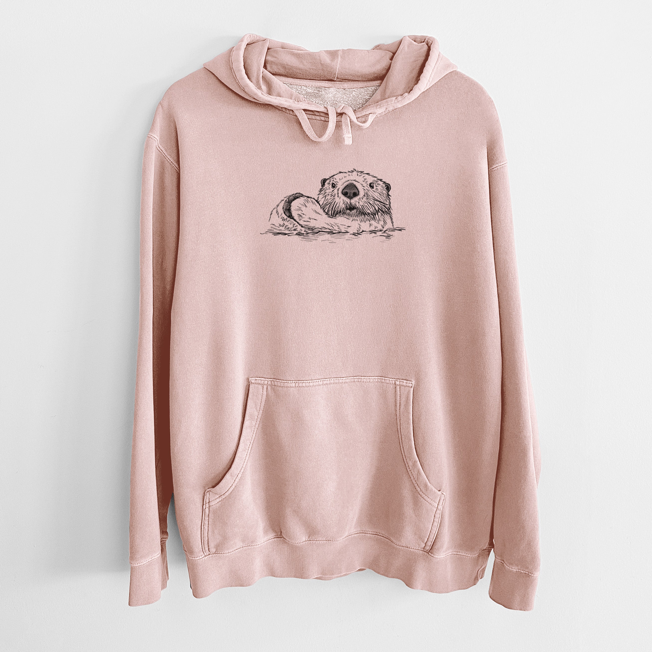 Northern Sea Otter - Enhydra lutris kenyoni - Unisex Pigment Dyed Hoodie