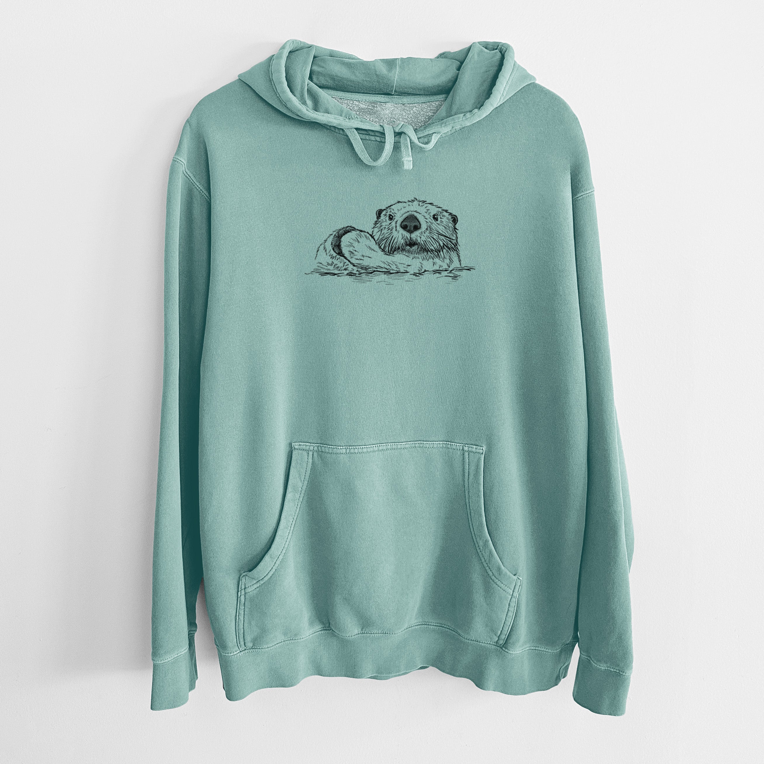 Northern Sea Otter - Enhydra lutris kenyoni - Unisex Pigment Dyed Hoodie