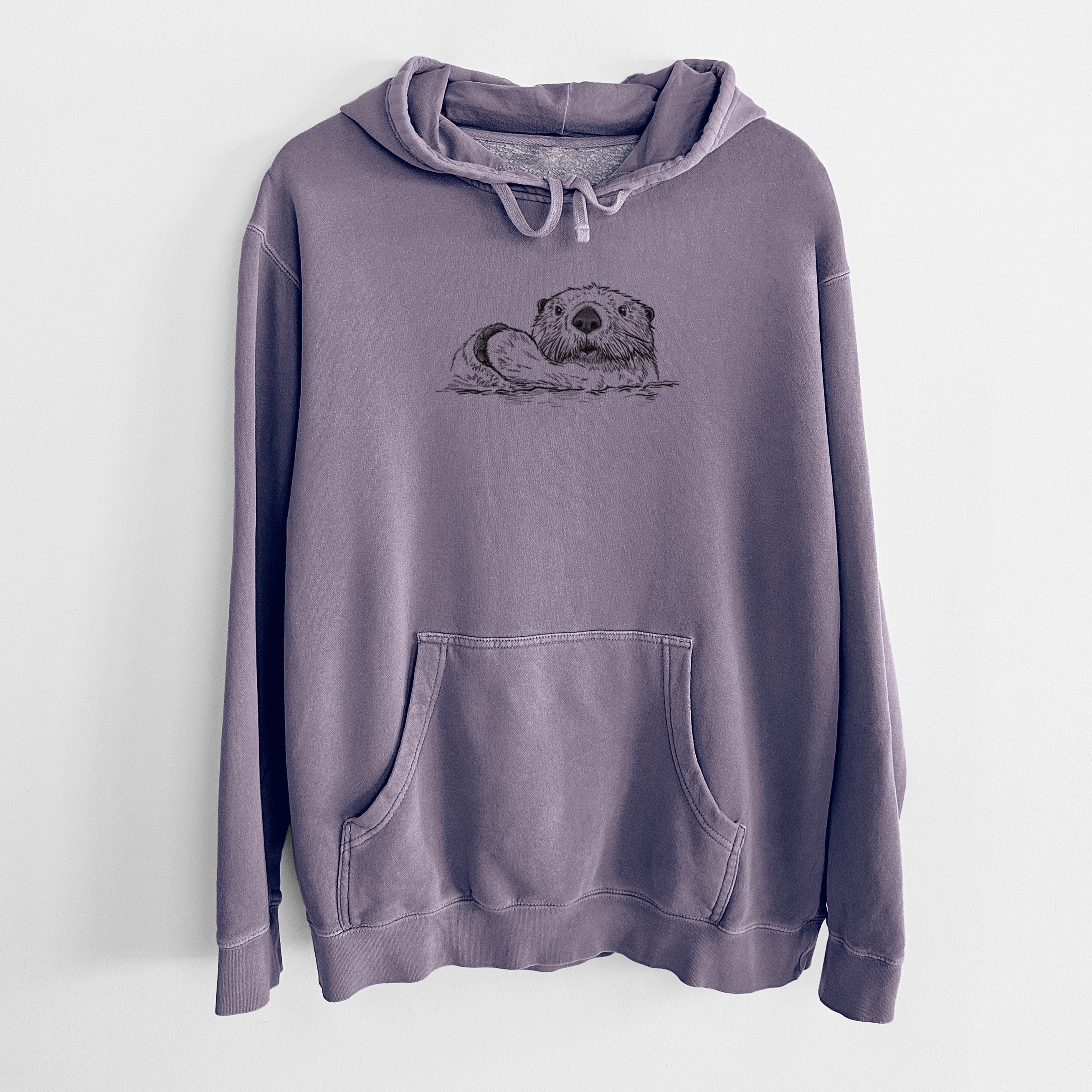 Northern Sea Otter - Enhydra lutris kenyoni - Unisex Pigment Dyed Hoodie