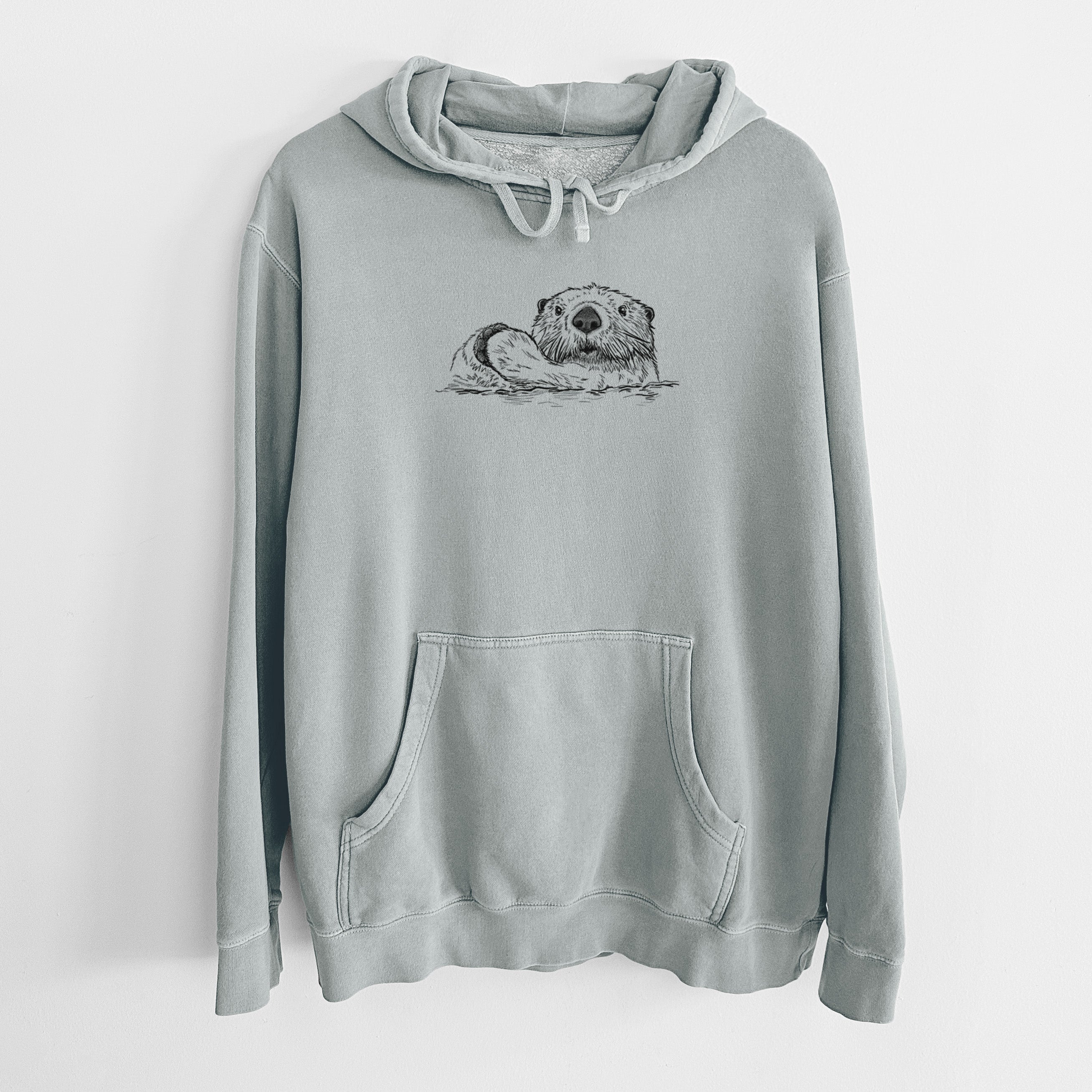 Northern Sea Otter - Enhydra lutris kenyoni - Unisex Pigment Dyed Hoodie