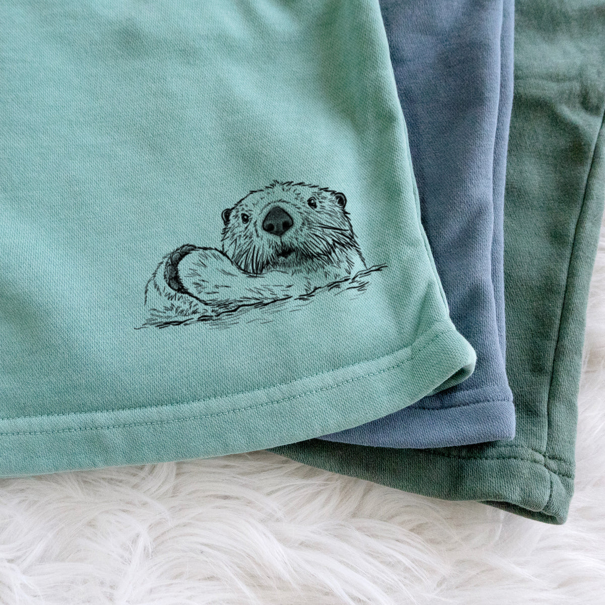 Northern Sea Otter - Enhydra lutris kenyoni - Unisex Pigment Dyed Shorts