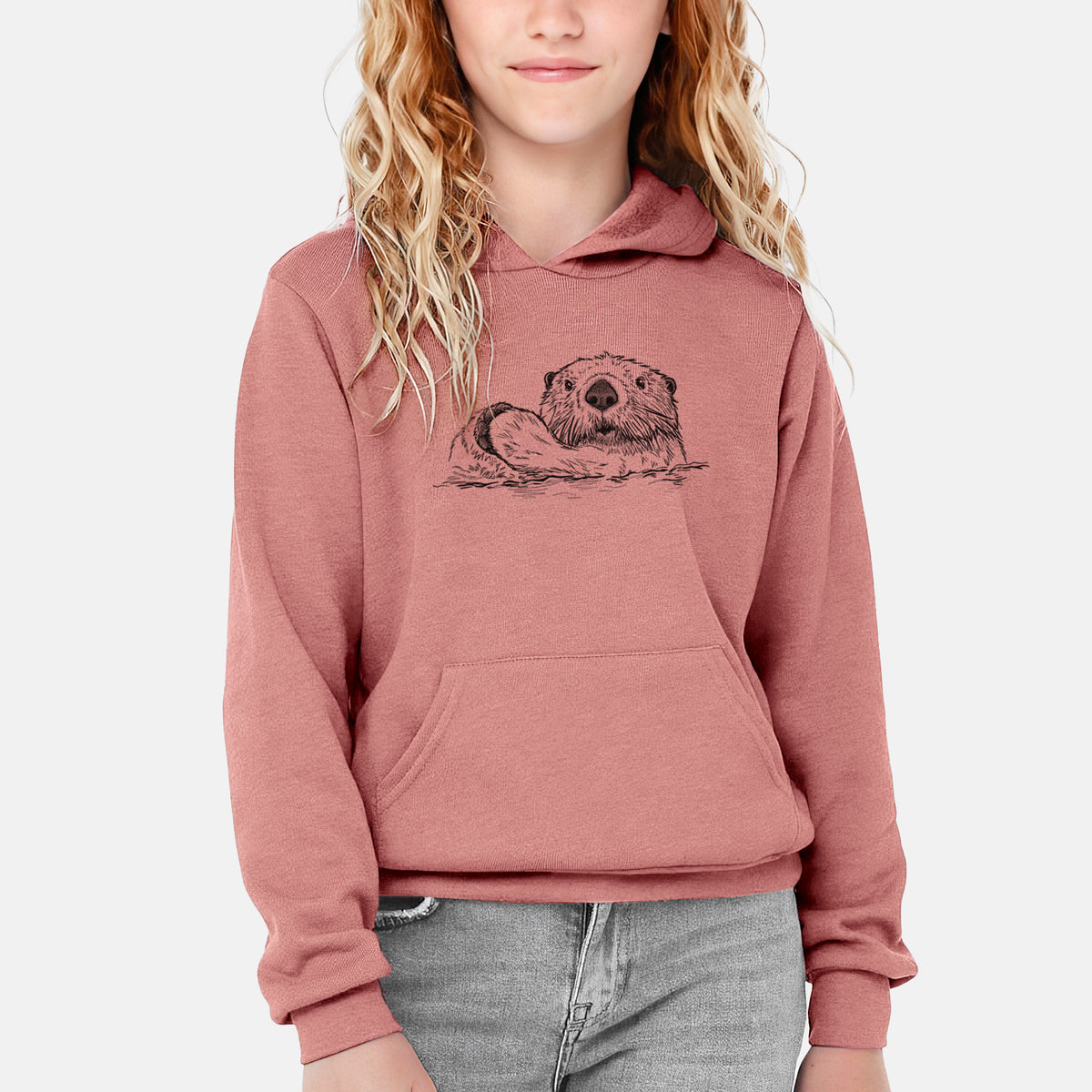 Northern Sea Otter - Enhydra lutris kenyoni - Youth Hoodie Sweatshirt