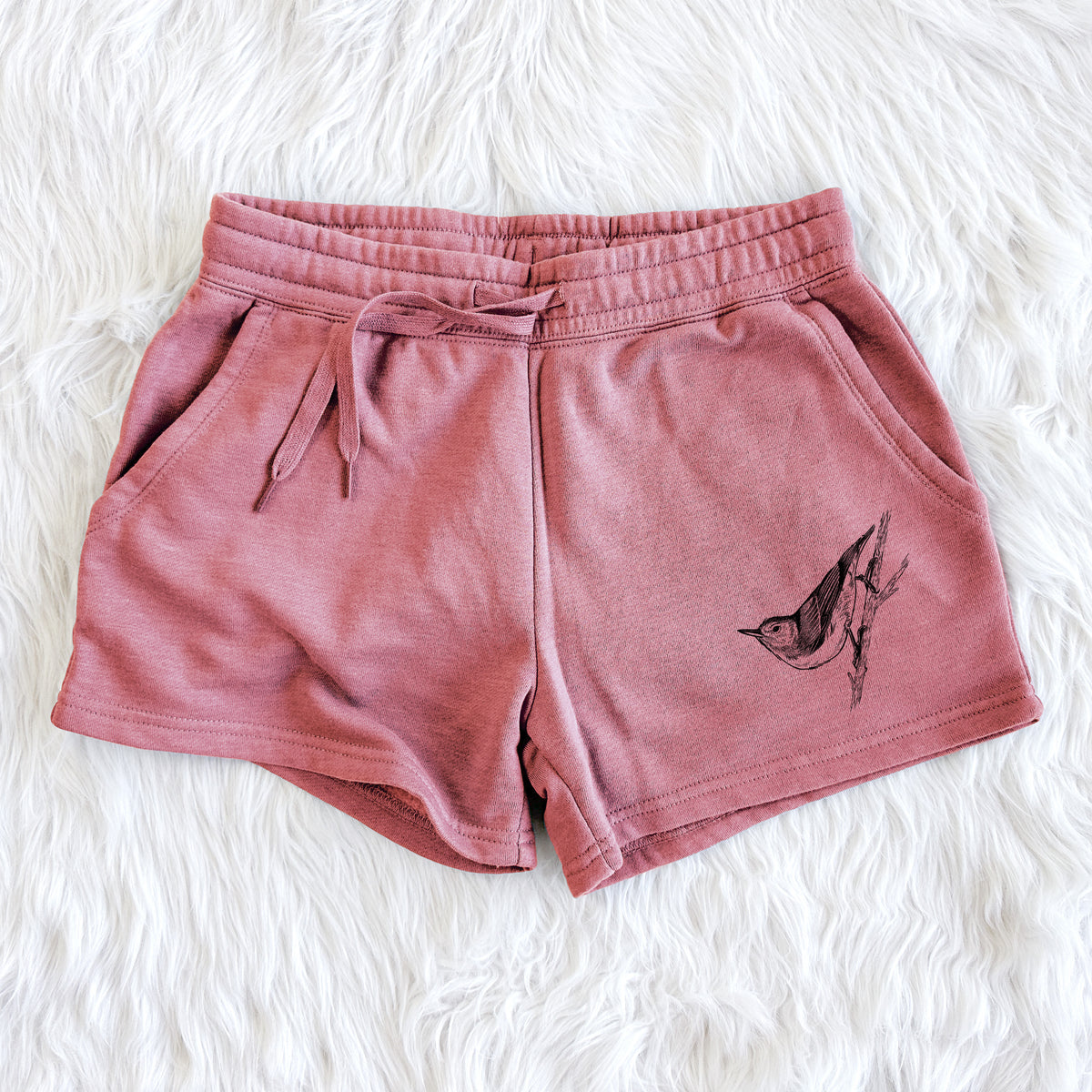 White-breasted Nuthatch - Sitta carolinensis - Women&#39;s Cali Wave Shorts