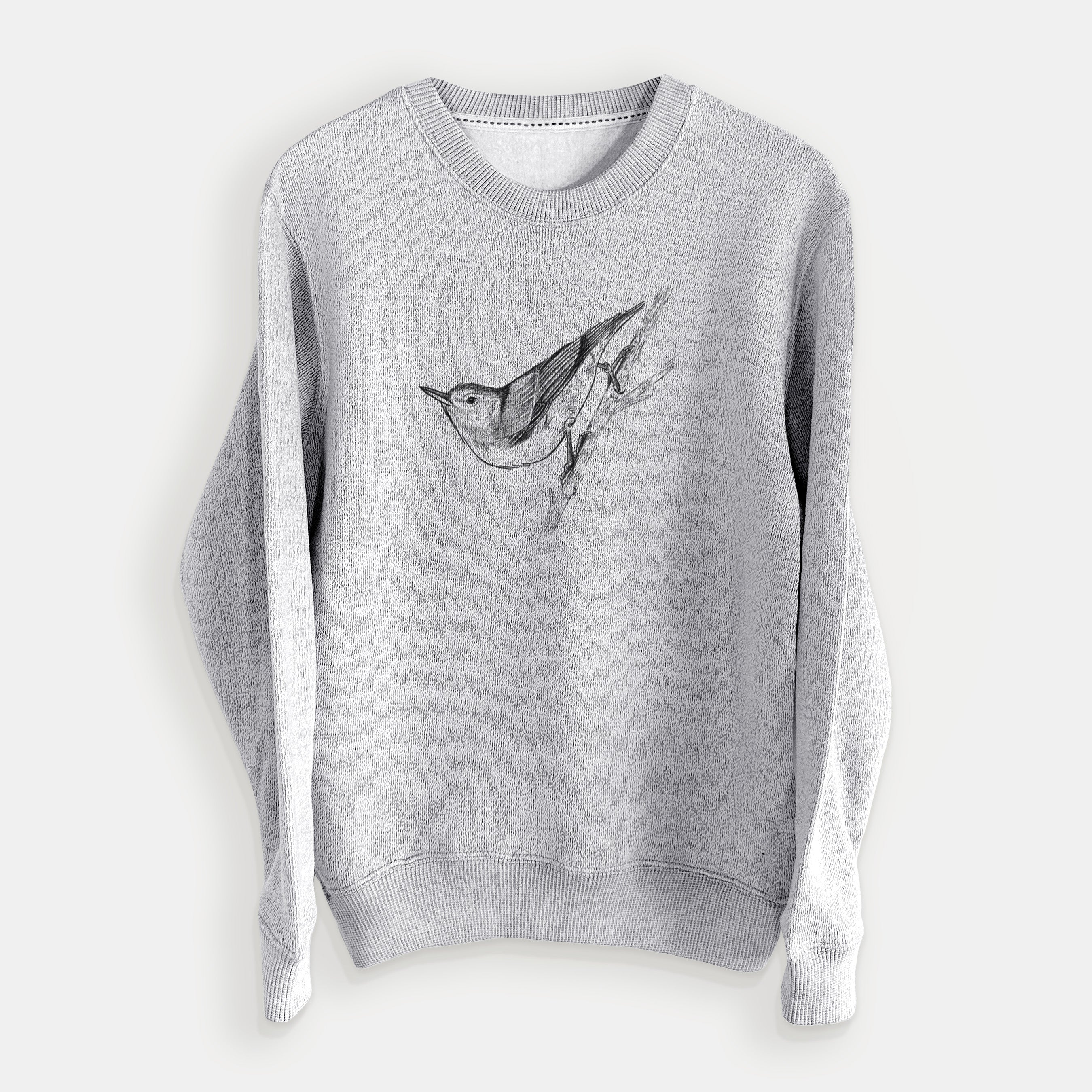 White-breasted Nuthatch - Sitta carolinensis - Knit Sweatshirt