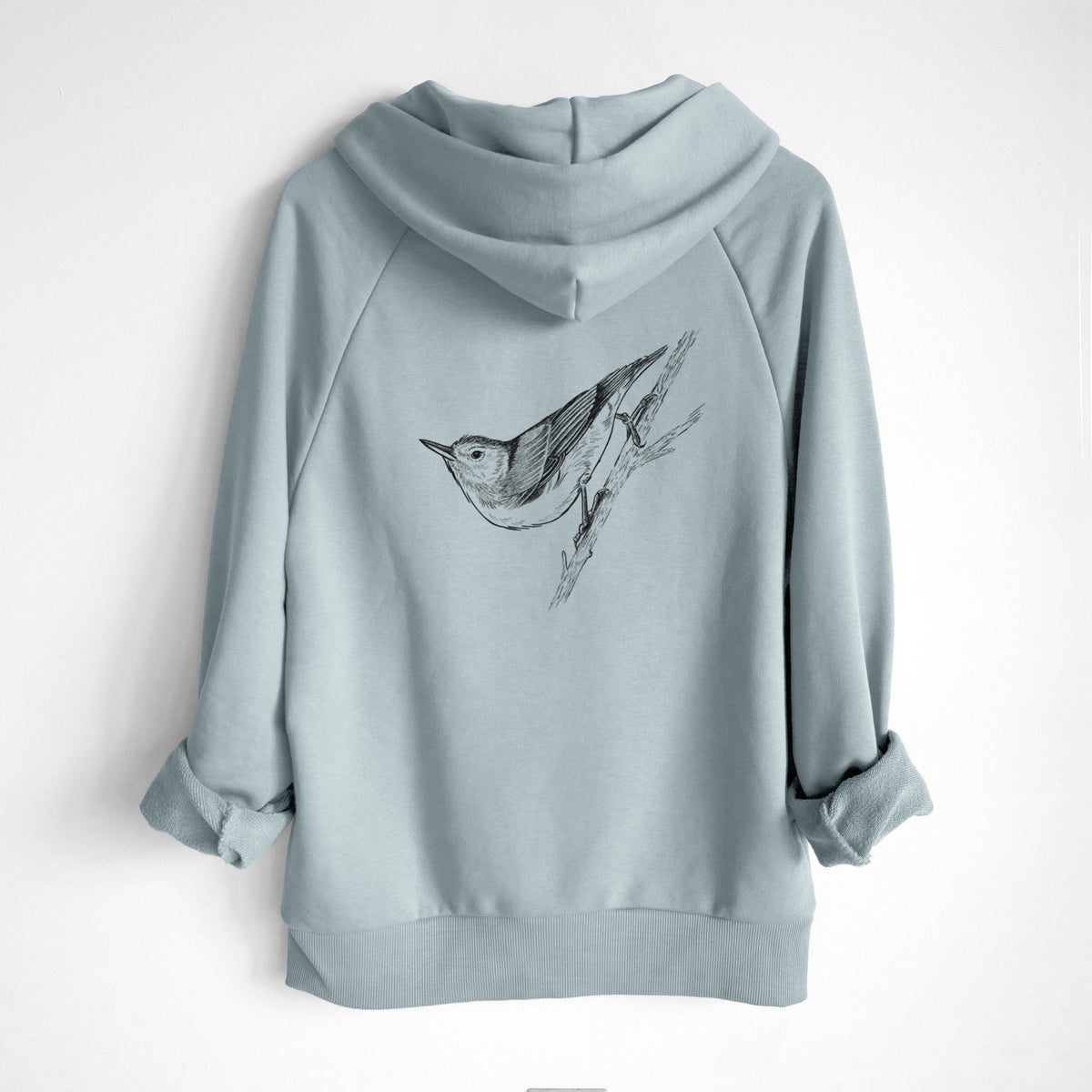 White-breasted Nuthatch - Sitta carolinensis - UltraLuxe Heavyweight French Terry Hoodie