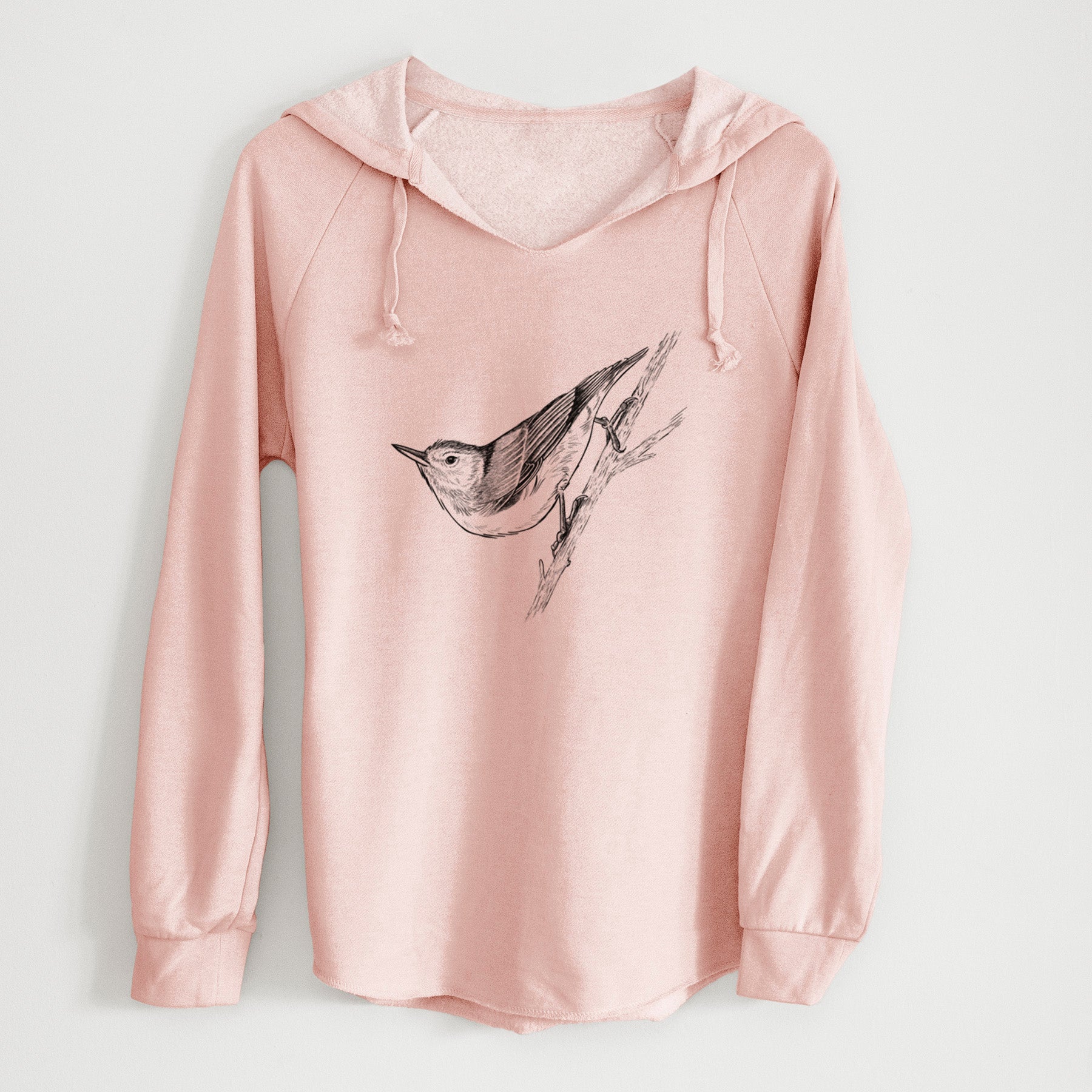 White-breasted Nuthatch - Sitta carolinensis - Cali Wave Hooded Sweatshirt