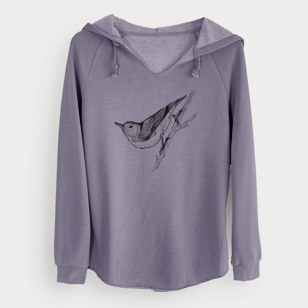 White-breasted Nuthatch - Sitta carolinensis - Cali Wave Hooded Sweatshirt
