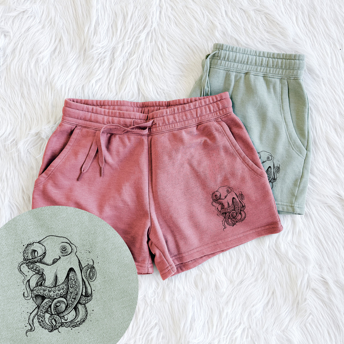Octopus Vulgaris - Common Octopus - Women&#39;s Cali Wave Shorts