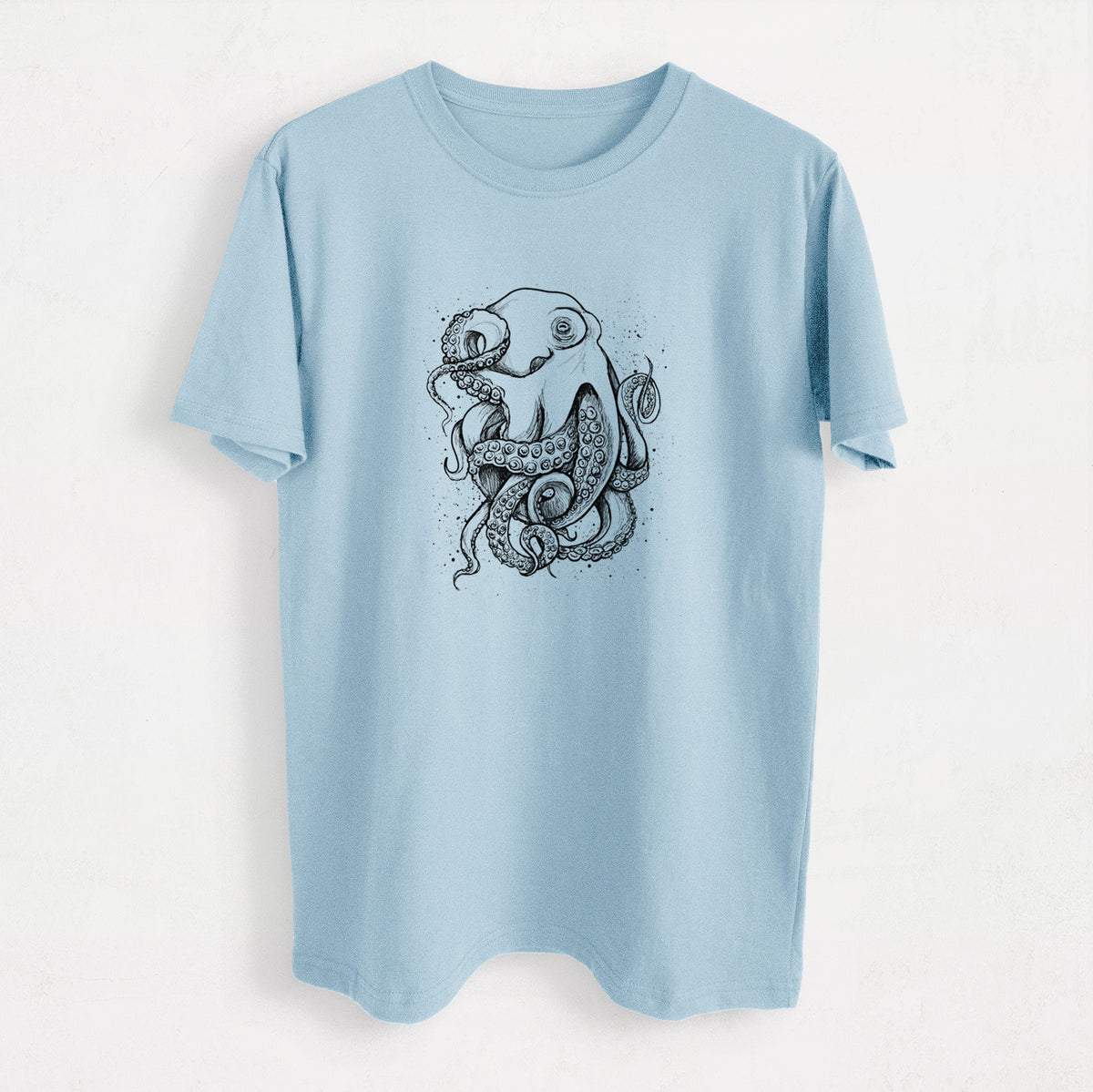 Octopus Vulgaris - Common Octopus - Heavyweight Men&#39;s 100% Organic Cotton Tee