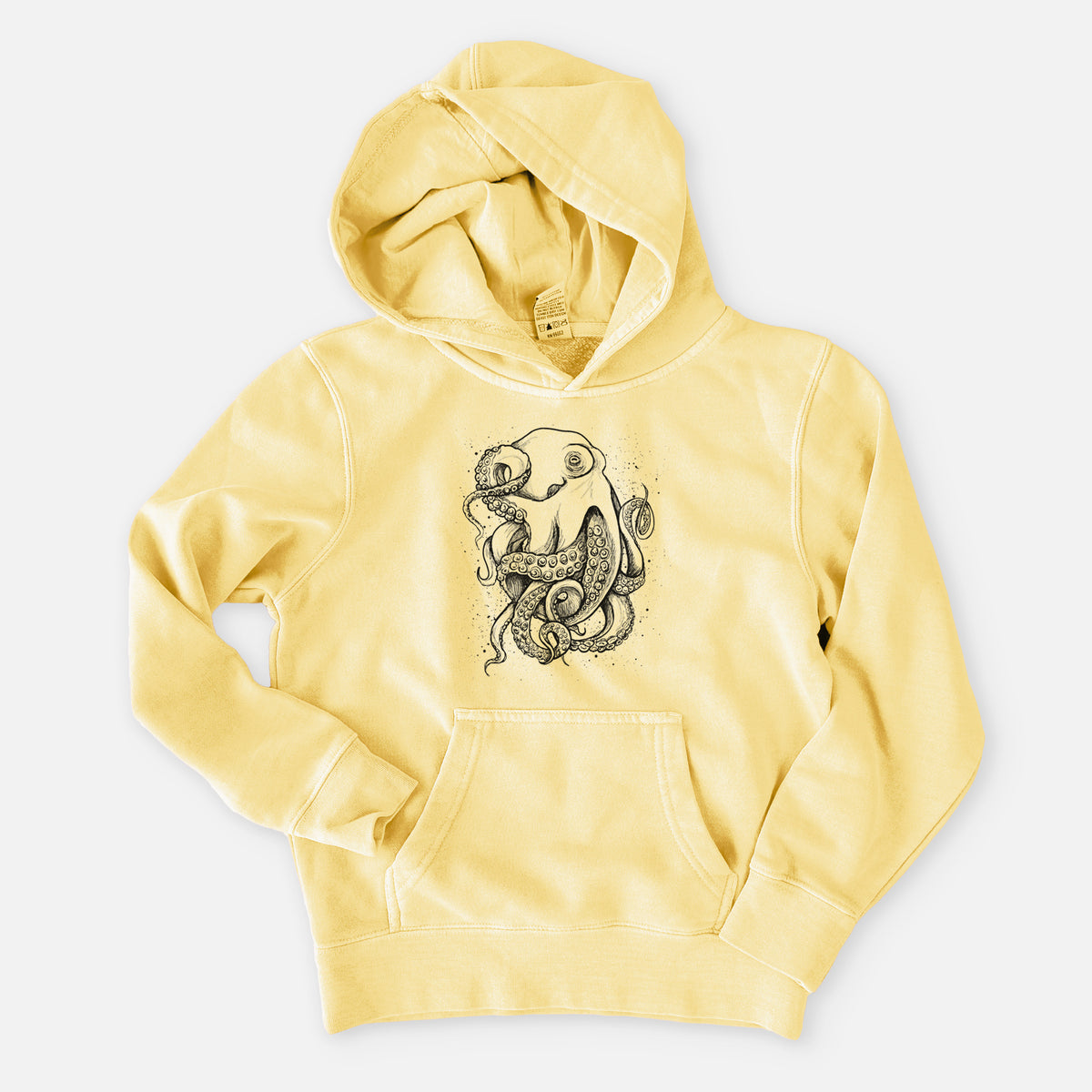 Octopus Vulgaris - Common Octopus - Youth Pigment Dyed Hoodie