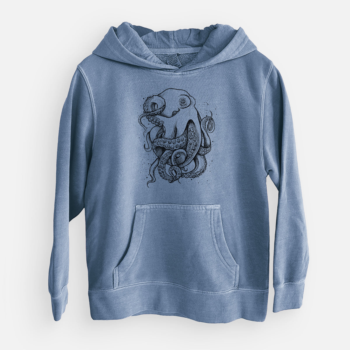 Octopus Vulgaris - Common Octopus - Youth Pigment Dyed Hoodie