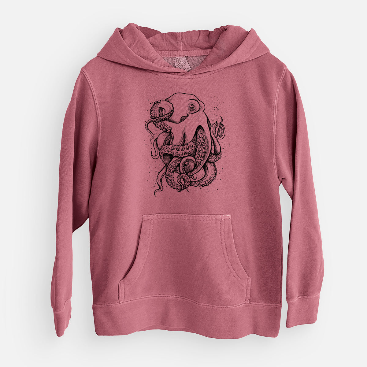 Octopus Vulgaris - Common Octopus - Youth Pigment Dyed Hoodie