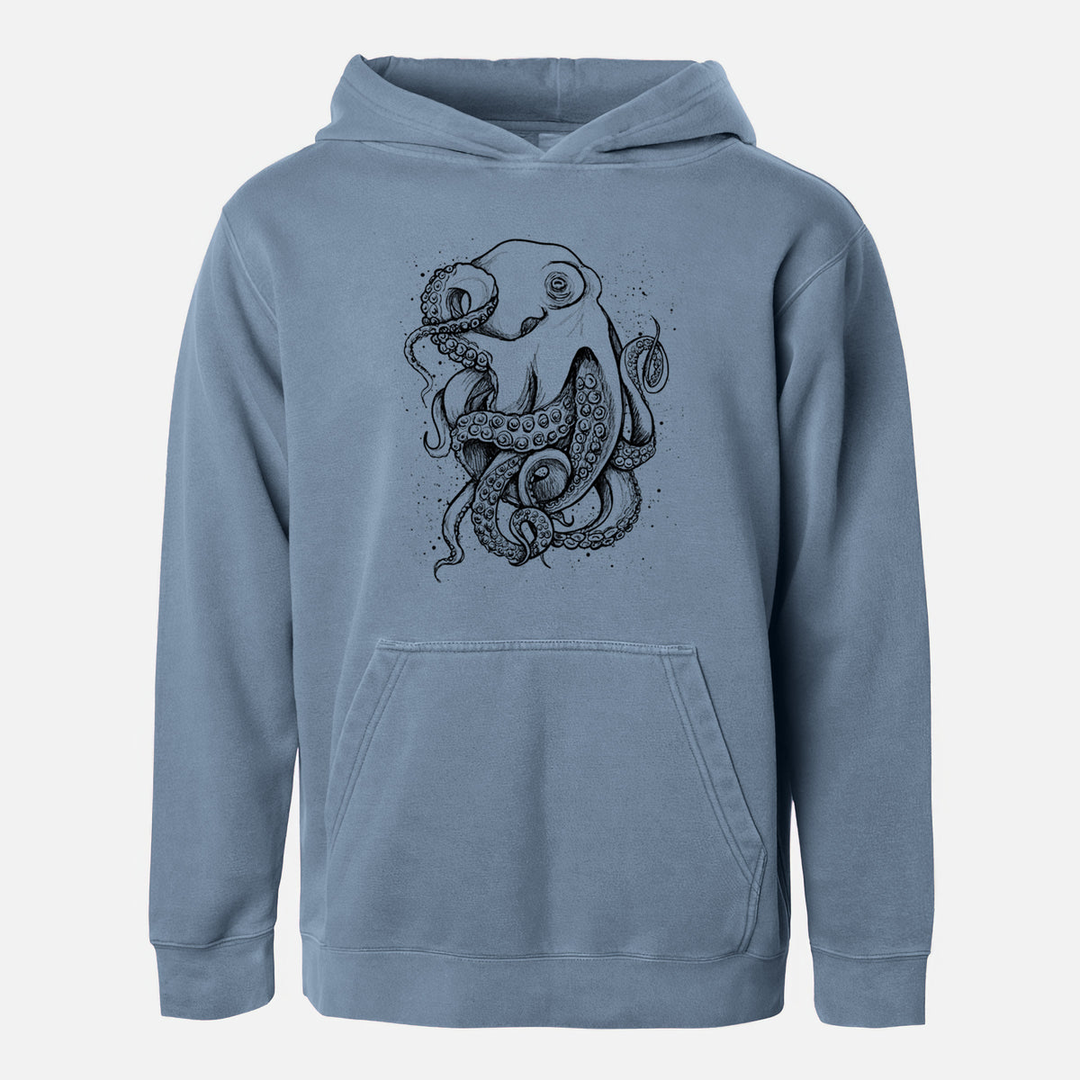 Octopus Vulgaris - Common Octopus - Youth Pigment Dyed Hoodie