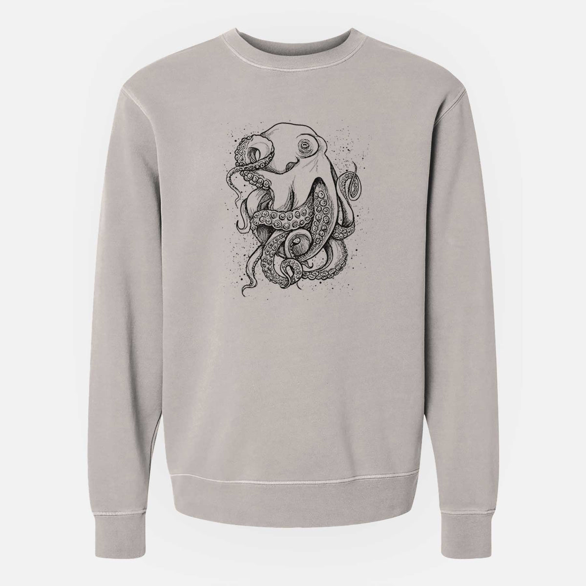 Octopus Vulgaris - Common Octopus - Unisex Pigment Dyed Crew Sweatshirt