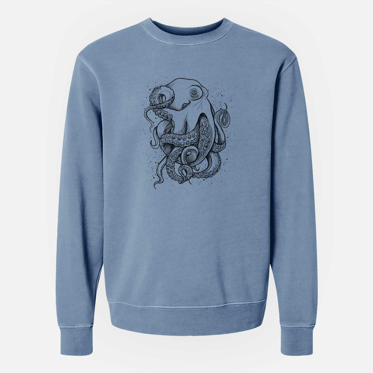 Octopus Vulgaris - Common Octopus - Unisex Pigment Dyed Crew Sweatshirt